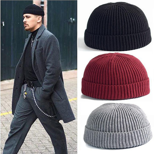 Men Knitted Hat Beanie Skullcap Sailor 