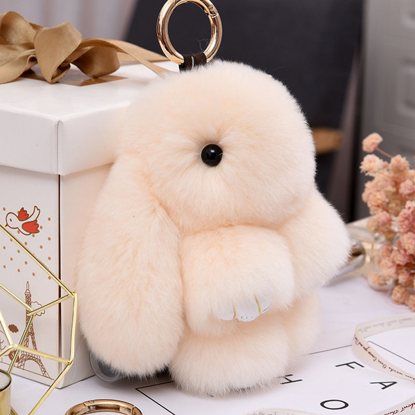 new exquisite pretty smiling rabbit decoration fashione pendant soft  keychain christmas birthday couple sweet gift