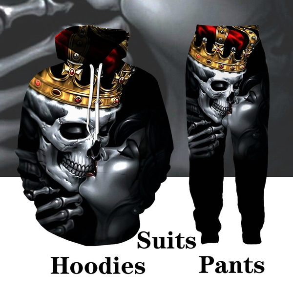 King and best sale queen skull hoodies