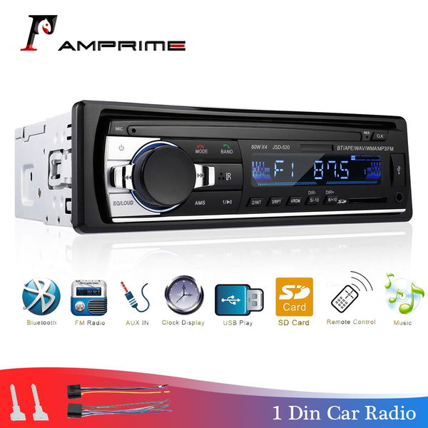 AMPrime Car Radio Bluetooth FM Stero Radio USB SD AUX Audio Player Auto ...