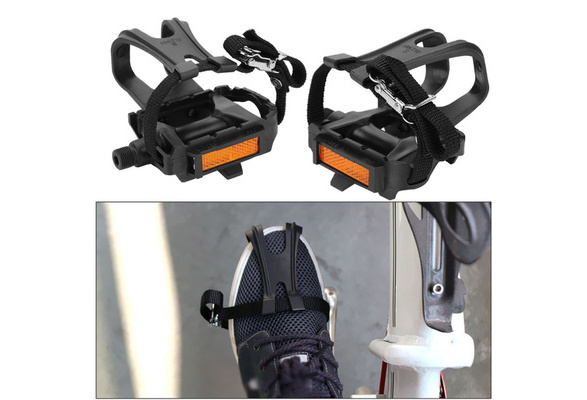 Bike pedals with discount clips and straps