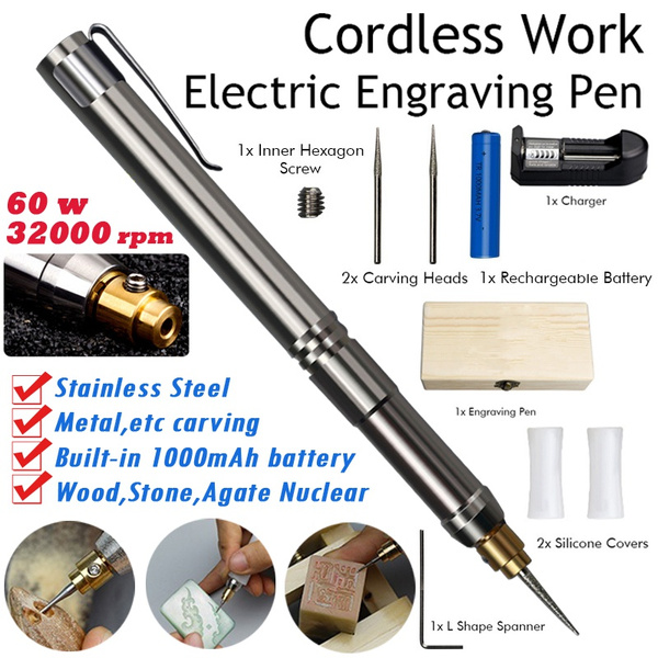 Powerful 60W 32000rpm Mini Cordless Electric Grinder Pen Jewelry