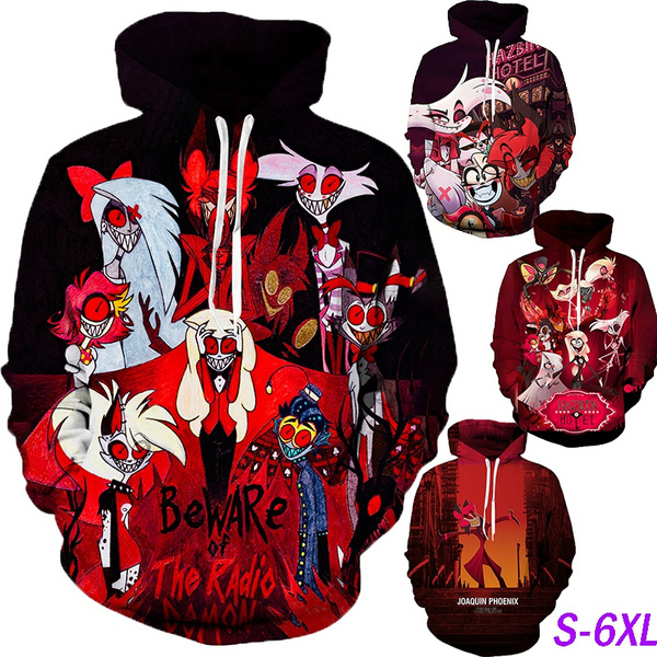 new hot cartoon hazbin hotel 3d print anime hoodie fashion men women hoodie  streetwear  wish