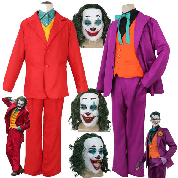 2020 Movie Suicide Squad Joker Cosplay Costume The Dark Knight Joker Heath Ledger Cosplay 