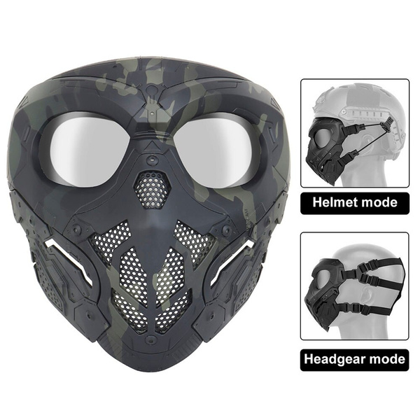 Hewufo Alien Vs Predator Wolf Airsoft Led Light Paintball Mask Replica (Paintball Mask - A