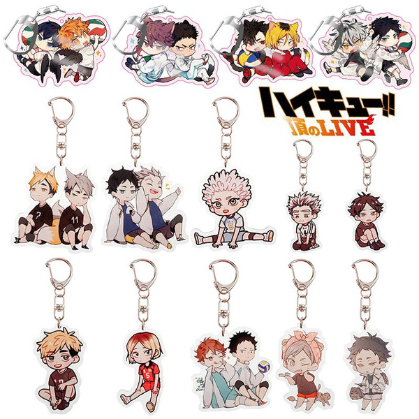 2021 Haikyuu! Anime Volleyball Boy Girl Acrylic Keychain Cute Cartoon Funny  Key Ring Bag Purse Pendant Straps Cosplay Gift - AliExpress