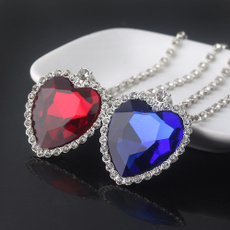 Blues, Heart, crystal pendant, Love