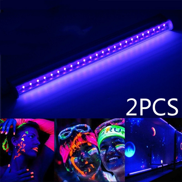 LED UV Black Light Fixtures,DJ Equipment,30cm Black UV Light Bar 24 LED  Strip Lights Party Club Stage Blacklight Halloween Home Decor