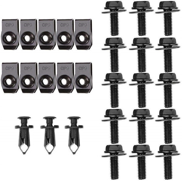 28pcs Car Engine Splash Shield Body Bolts Screws Fender Bumper Clips ...