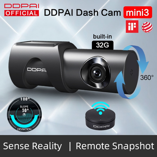 2021 New DDPai Dash Cam Mini3 1600P HD Dvr Car Camera Auto Drive Vehicle  Video Recroder Wifi Parking Monitor 360° Rotation Camera