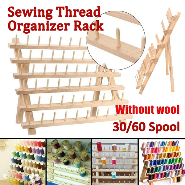 Sewing Thread Rack Embroidery Folding Spool Rack for Thread Wooden