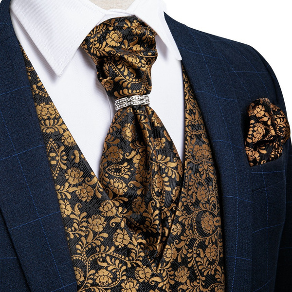 New Men's light blue formal vest Tuxedo Waistcoat_necktie & hankie set wedding 