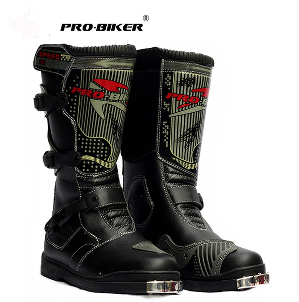  DJFOG Zapatos de motocicleta para hombre, botas cortas de  motocicleta impermeables, de cuero de microfibra, botas de motocross para  carreras de enduro todoterreno, Negro - : Automotriz