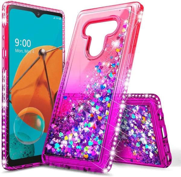 LG K51/LG Reflect Phone Case for Girls Woman,Glitter Liquid Quicksand ...