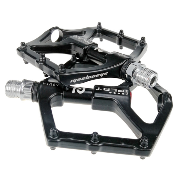 1Pair MTB Bicycle Bike Pedals Wide Flat Platform Aluminum Alloy Sealed