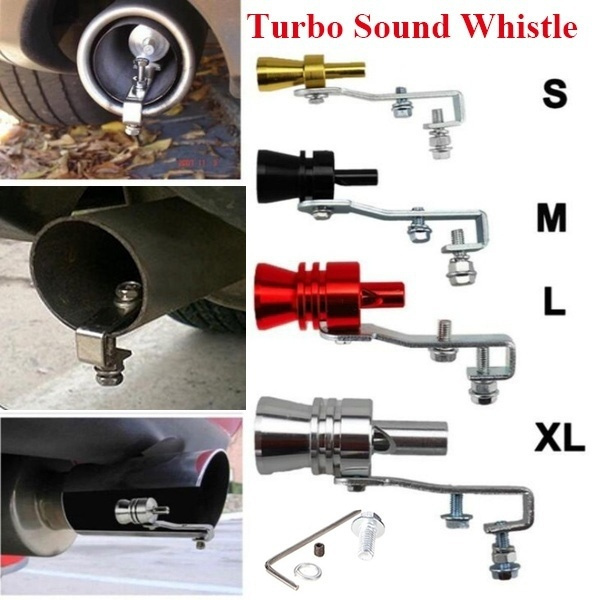 Universal Turbo Sound Simulator Whistle Car Exhaust Pipe Whistle Vehicle  Exhaust Pipe Sound Muffler S/M/L/Xl