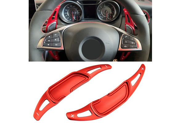 Red Steering Wheel Paddle Shifter For Mercedes AMG C43 C63 E63 E53 GLC63  GLE53