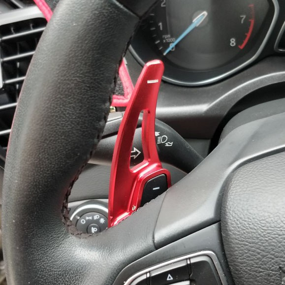 thumbnail image 2 of Xotic Tech Blue Aluminum Paddle Shifter Extensions For Ford Mustang 2015-2023 2 of 6