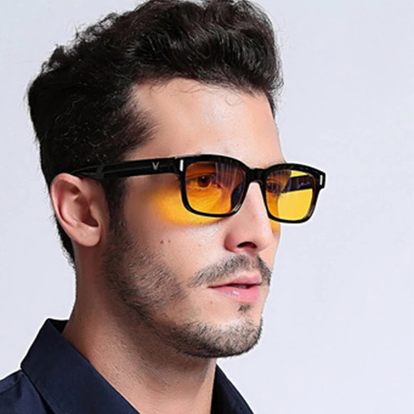 Round Sunglasses Men's Retro Brand Decorated Glasses Retro Women's Yellow  Lens Sunglasses | SHEIN USA