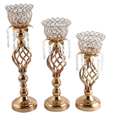 Candleholders, Flowers, Home Decor, gold