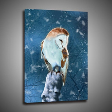Owl, canvasprint, art, Home & Living