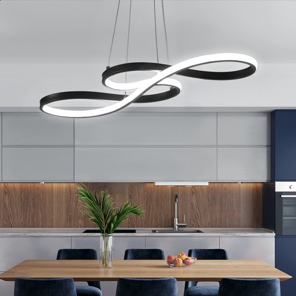 New Acrylic White Black Gold Led Pendant Light for Kitchen Dinning Room ...