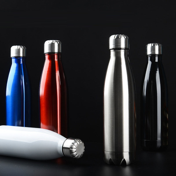 Water Bottle Vacuum Flask Stainless Steel Thermos Double-Wall 350/500/750/1000ml 