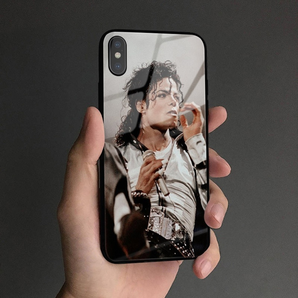 Michael Jackson Mj Glass cell phone case cover for iphone 5 5S SE