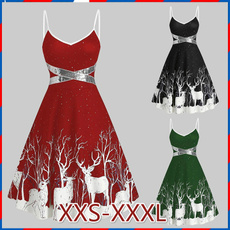 deerprintdre, Sleeveless dress, santadre, Christmas