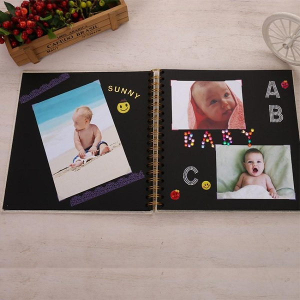 Large Baby Girl Scrapbook Album Baby Photoalbum Baby Book Baby Girl Gift 