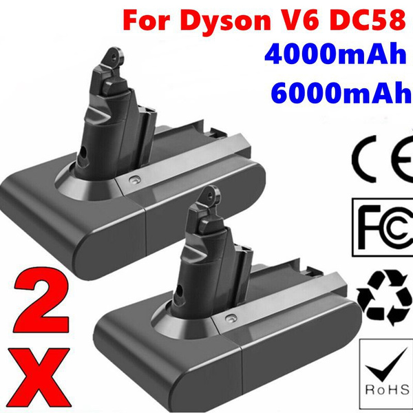 2X 6000mAh /4000mAh 21.6V Replacement Battery For Dyson V6 DC58 DC59 DC61  Animal DC72 SV03 SV09 Absolute Animal Motorhead | Wish