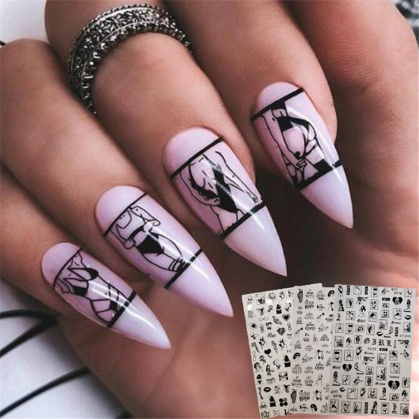 Sexy Girl Body Water Transfer Decals Nail Art Stickers – MakyNailSupply