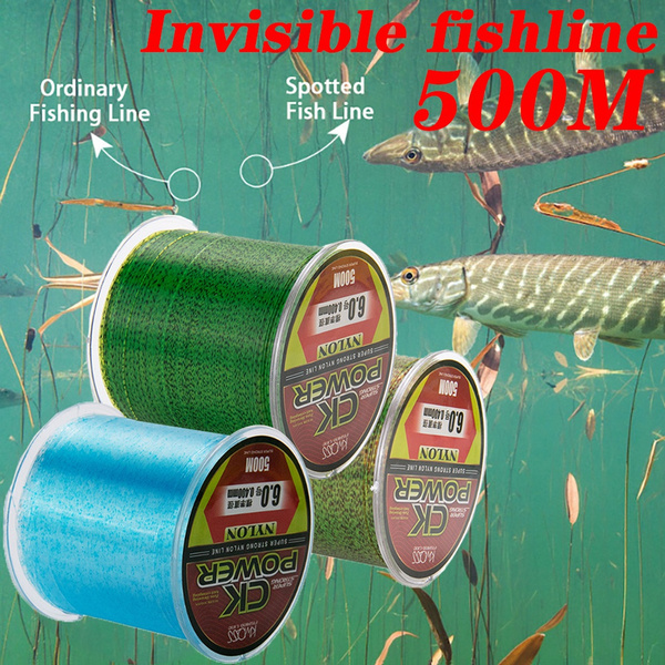 500m Speckle carp Fishing Line Thread Line 3D Invisible Camouflage Nylon  Rubber Thread Fishing Line Algae Line