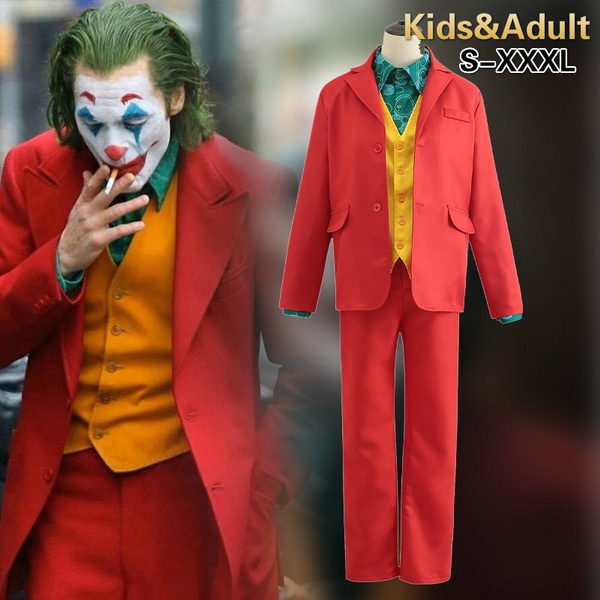 JOKER Joaquin Phoenix Movie Clown Suit CS Halloween Cosplay Performance ...