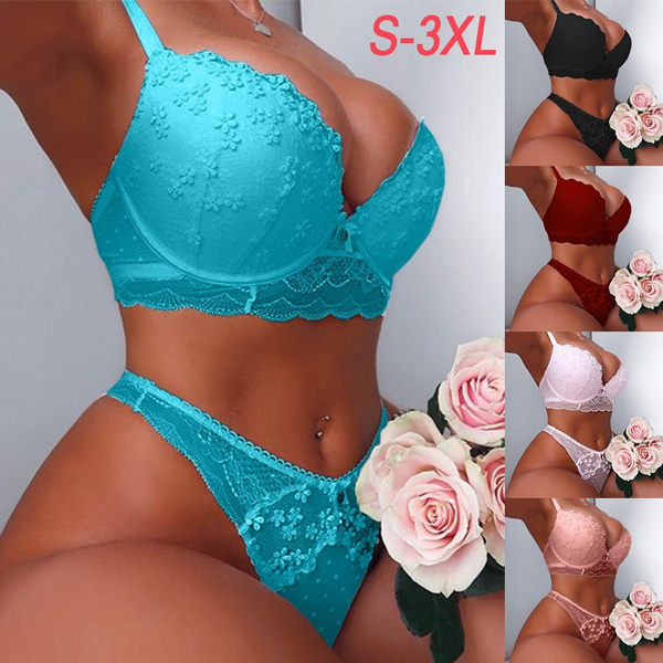 Plus Size Lingerie Set for Women Sexy Push up Bra And Knickers Set