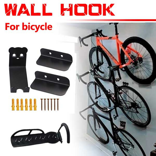 Bicycle wall 2024 metal bracket hook