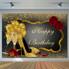 happybirthday, partybanner, gold, birthdaypartysupplie