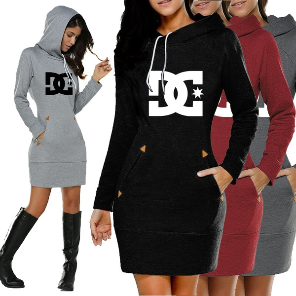 Sudaderas Con Capucha Para Mujer Vestido Estampado Manga Sudaderas Con Capucha Para Mujer Vestido Estampado Manga