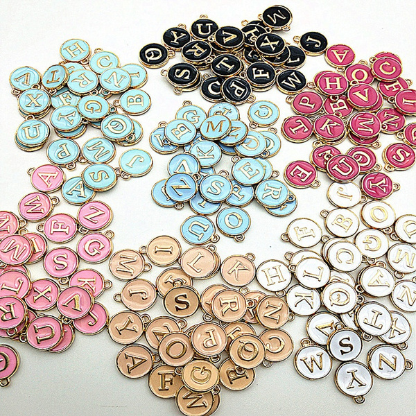 26pcs Alphabet Pendants Letter Charms for Jewelry Making Bracelets