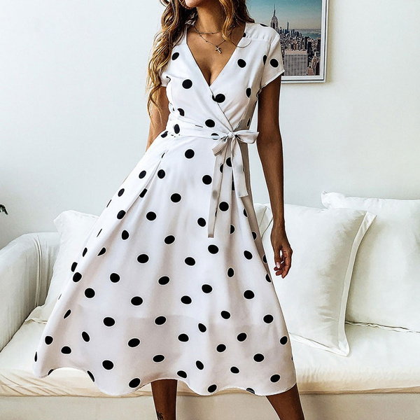 Black and White Polka Dot Bridesmaid Dresses