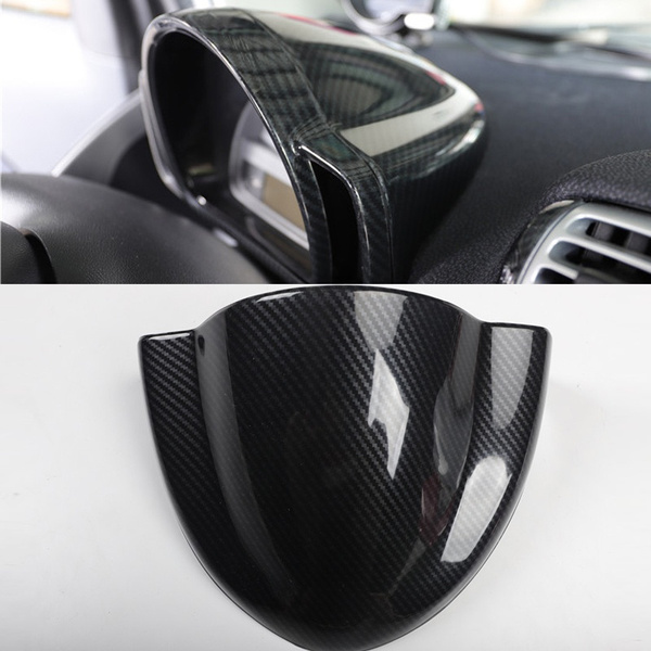 For Mercedes Benz Smart Fortwo 2009-2014 1PC Carbon Fiber ABS Car Dashboard  Central Control Cover Trim Molding Car Styling