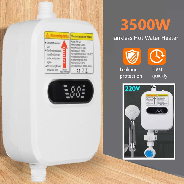 Small Mini Instant Electric Water Heater 3500W 220V Temperature LCD ...