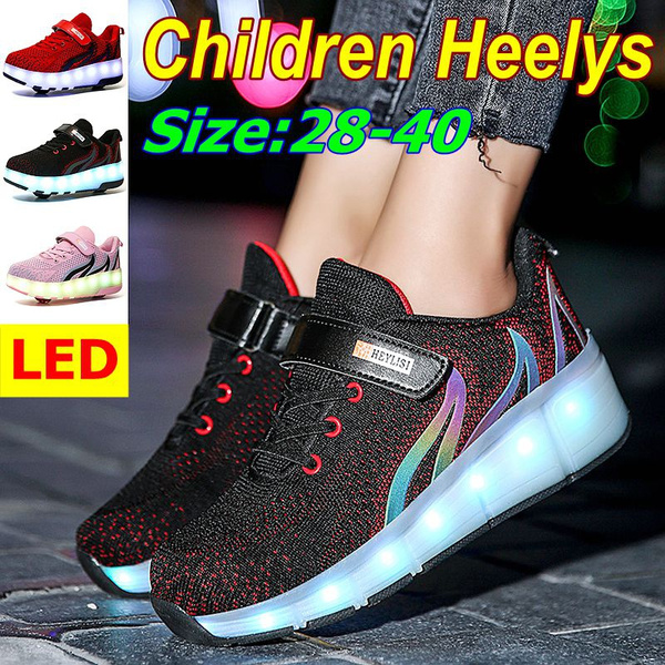 Double-wheeled Heelys Roller Shoes LED 