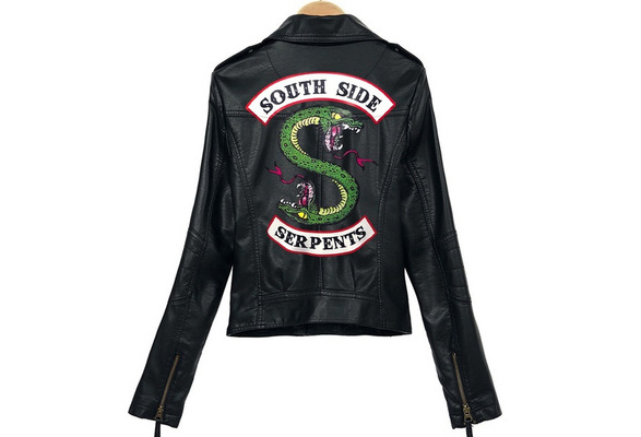 Women's Southside Serpents Black Leather Jacket From Riverdale TV Series |  Wish