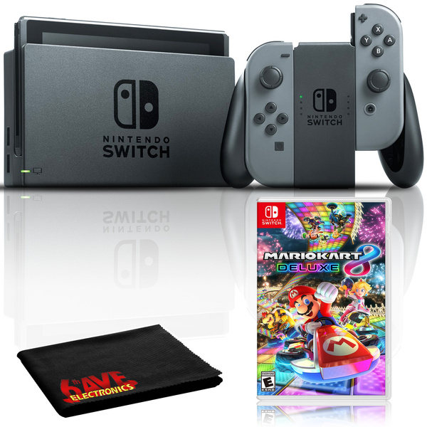 Nintendo Switch Bundle with Mario Kart 8 Deluxe - Gray 