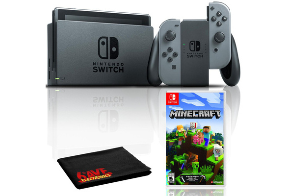 Nintendo Switch with Gray JoyCons Bundle with Minecraft + 6Ave