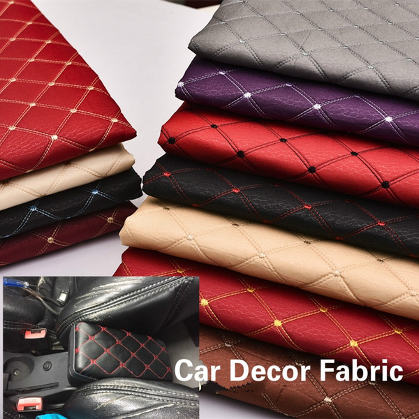 Leather Faux Leather Fabric Width 150cm Handmade DIY Production,Synthetic  Leather Fabric Car Decoration Interior-Black 1.5×1m