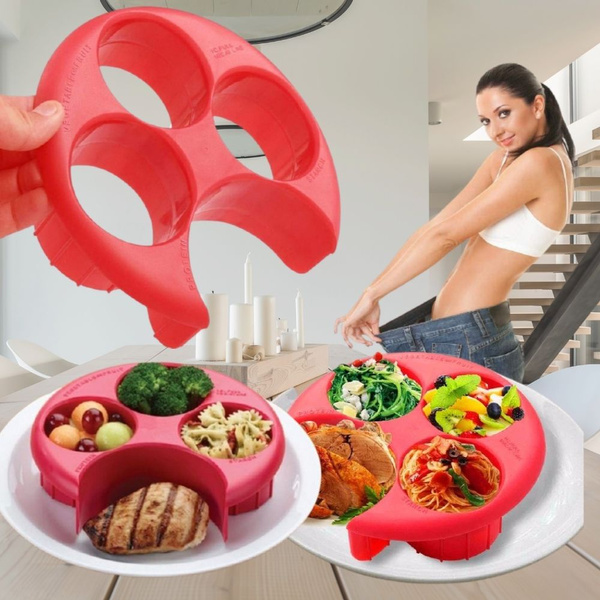 Portion Control Plate, Weight Loss for Adults, Meal Measure Food
