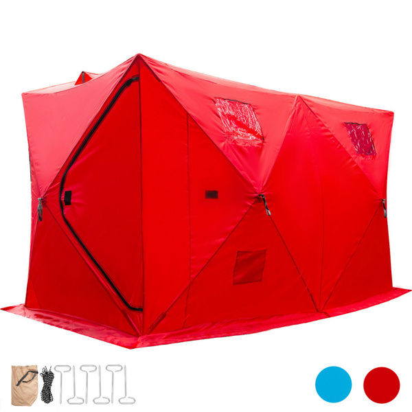 Details about   Ice Shelter Fishing Tent 8-person Accessories Room Stability Waterproof Blue 