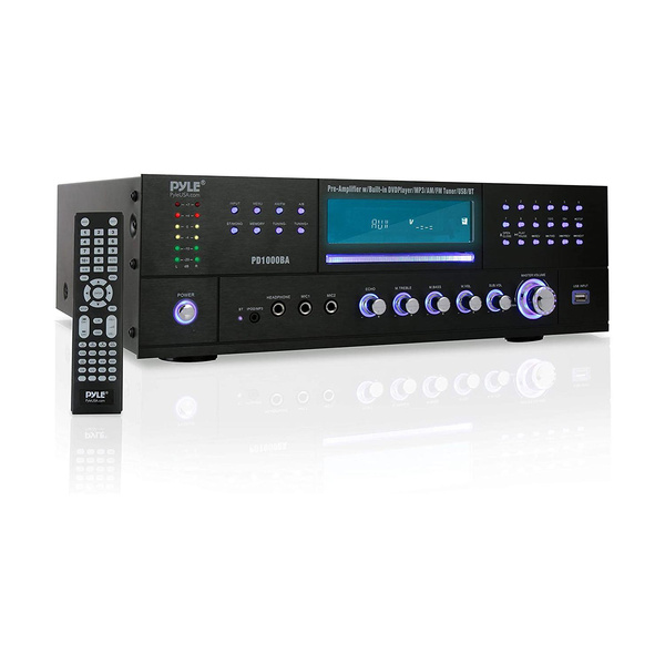 Pyle PD1000BA Bluetooth 4 Channel Home Theater Preamplifier Stereo ...